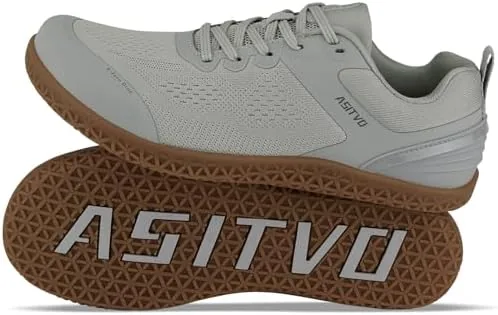 asitvo wide barefoot shoes men gym zero drop sole minimalist cross trainer width toe box size 13 sneakers grounding trail running shoes light grey oxford 47